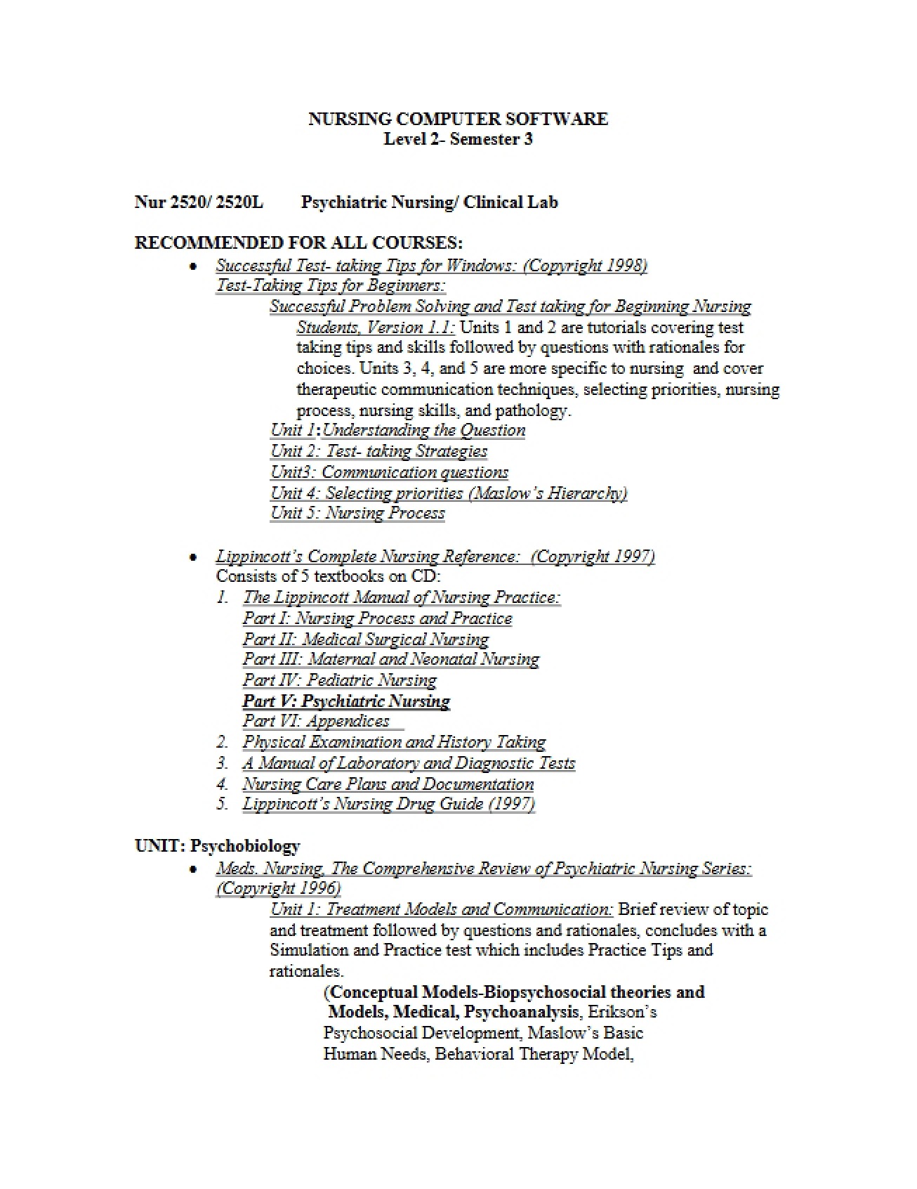 Psychiatric Nursing Software