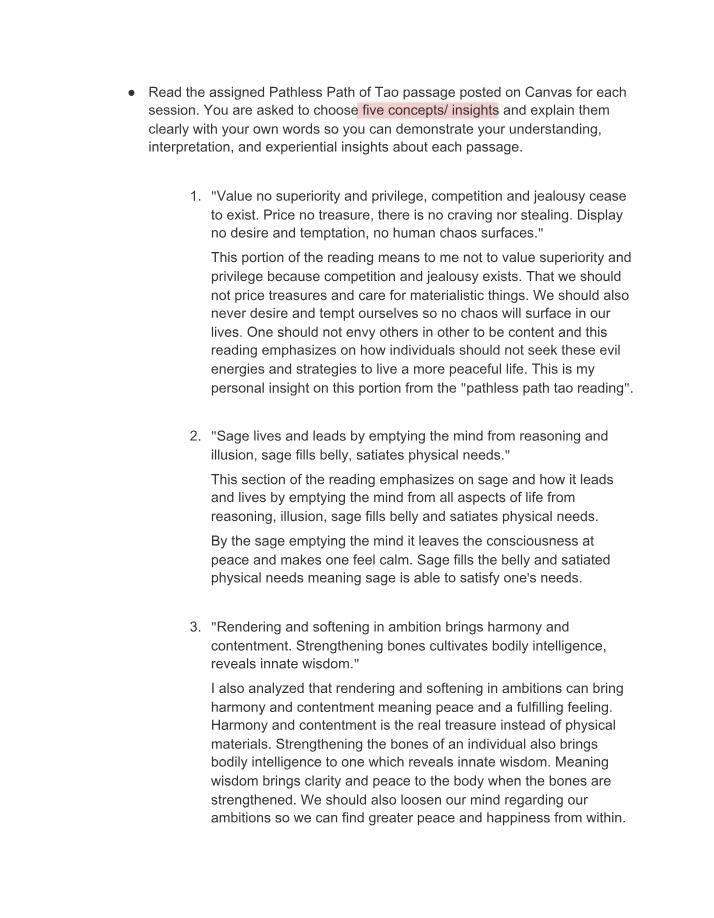 Reflection on Tao Insights - The Pathless Path of Harmony
