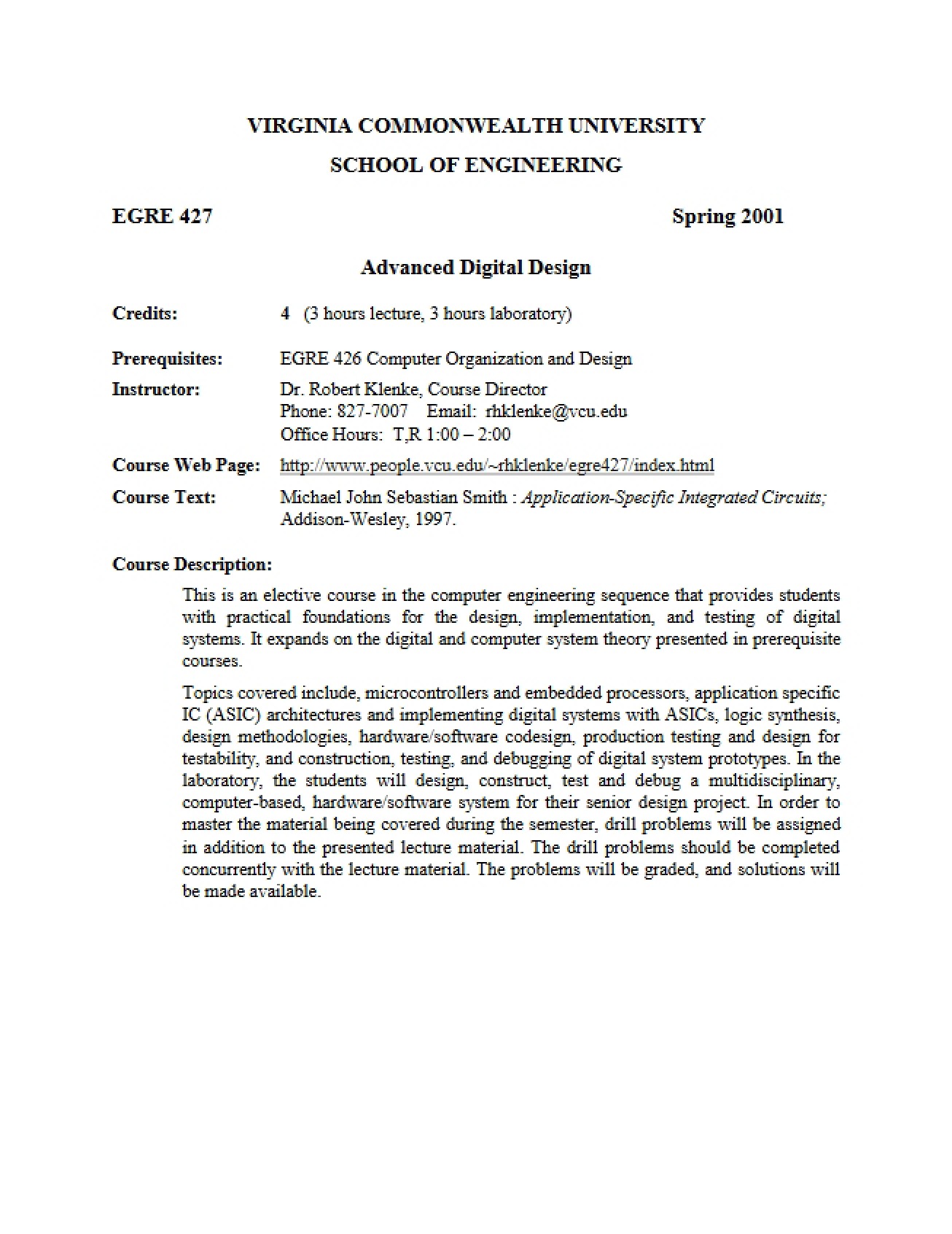 Course Syllabus Document