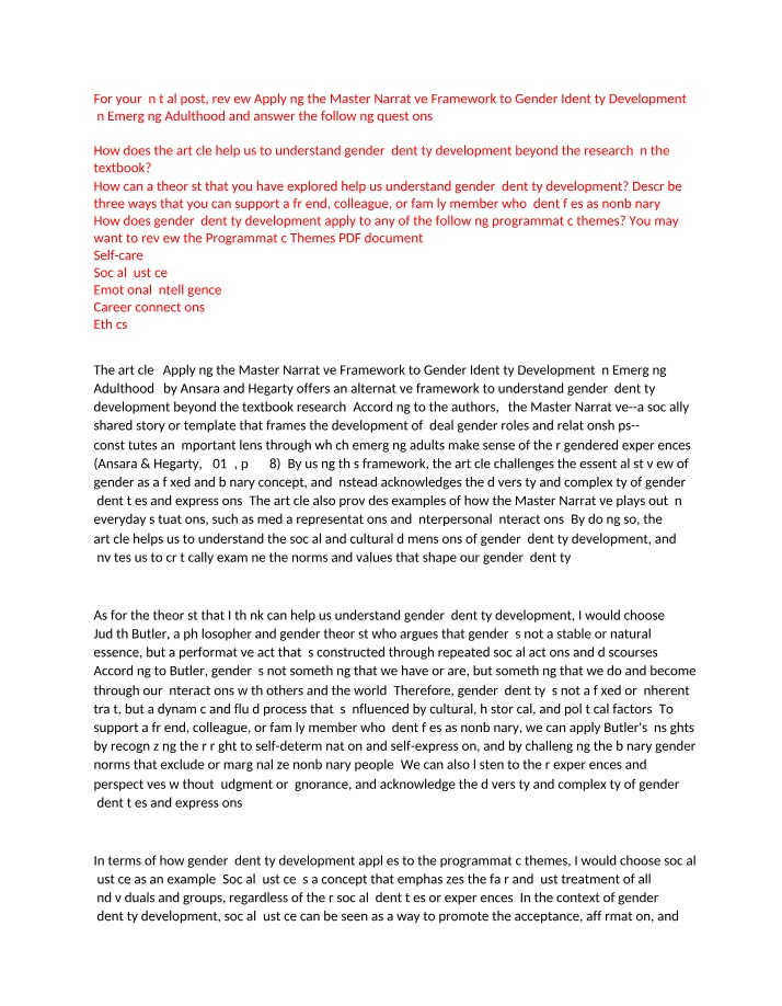 PSY622 Discussion 6-1