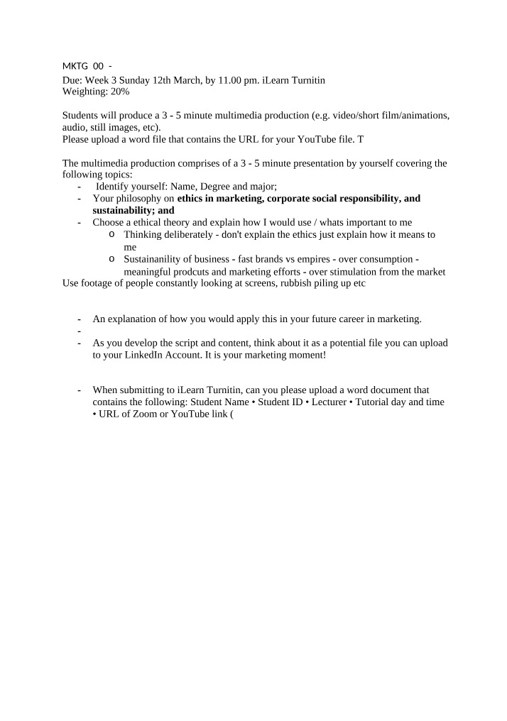 Marketing Ethics - Sustainability and Corporate Responsibility