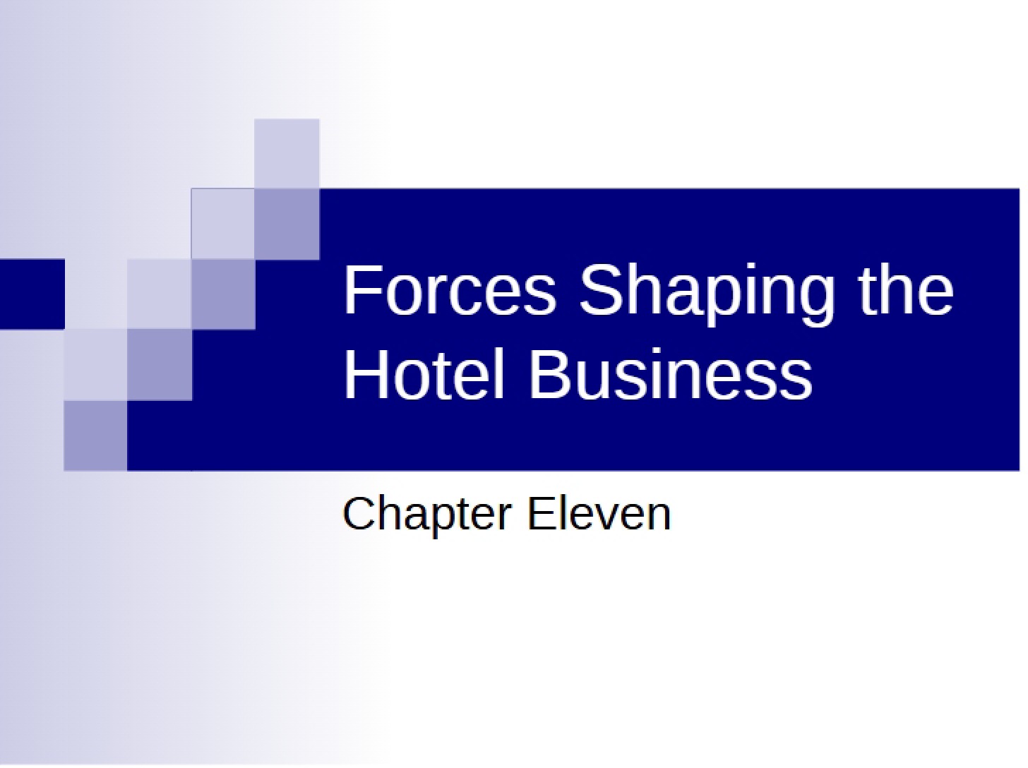 Hotel Business Shaping Forces