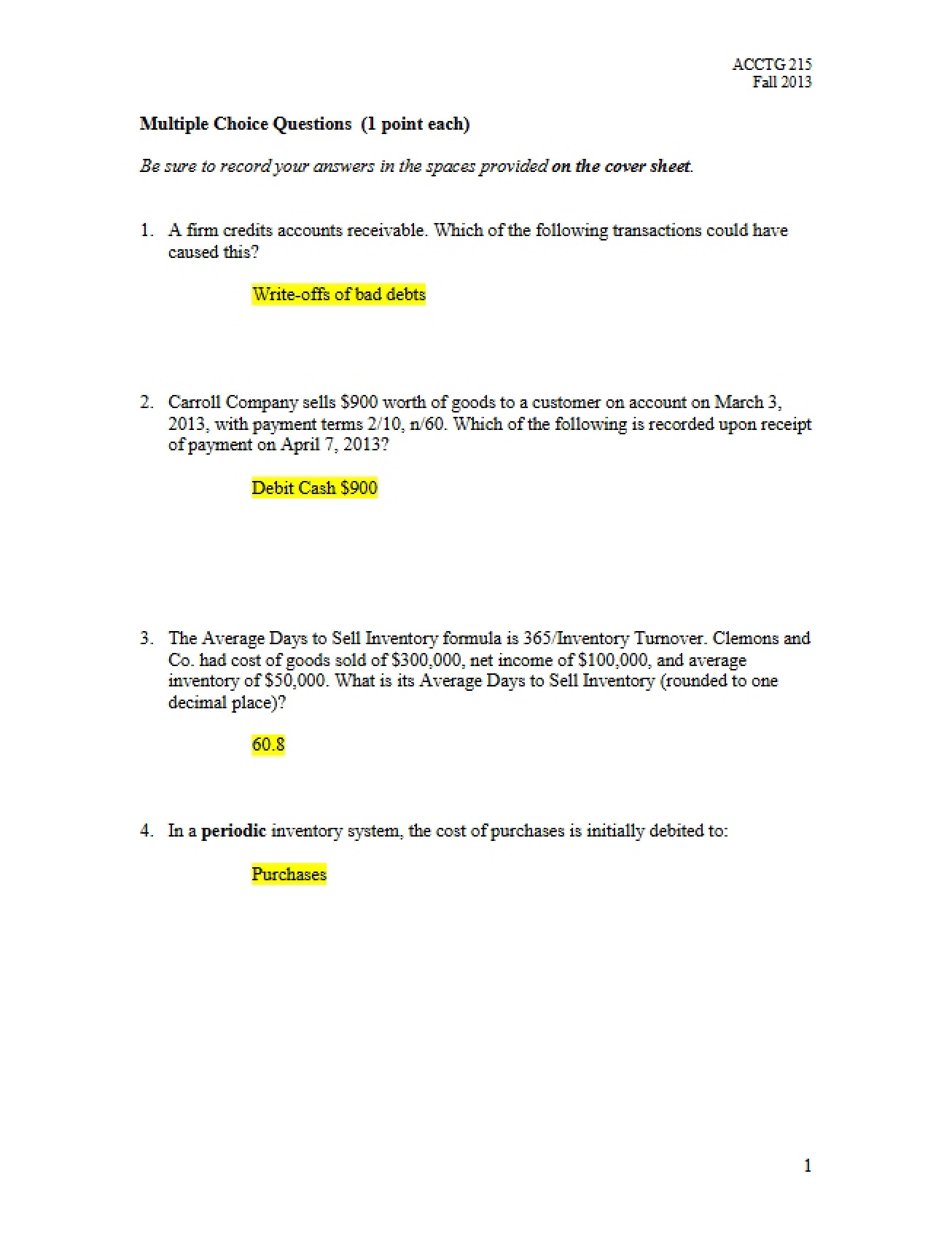Solutions Quiz 2