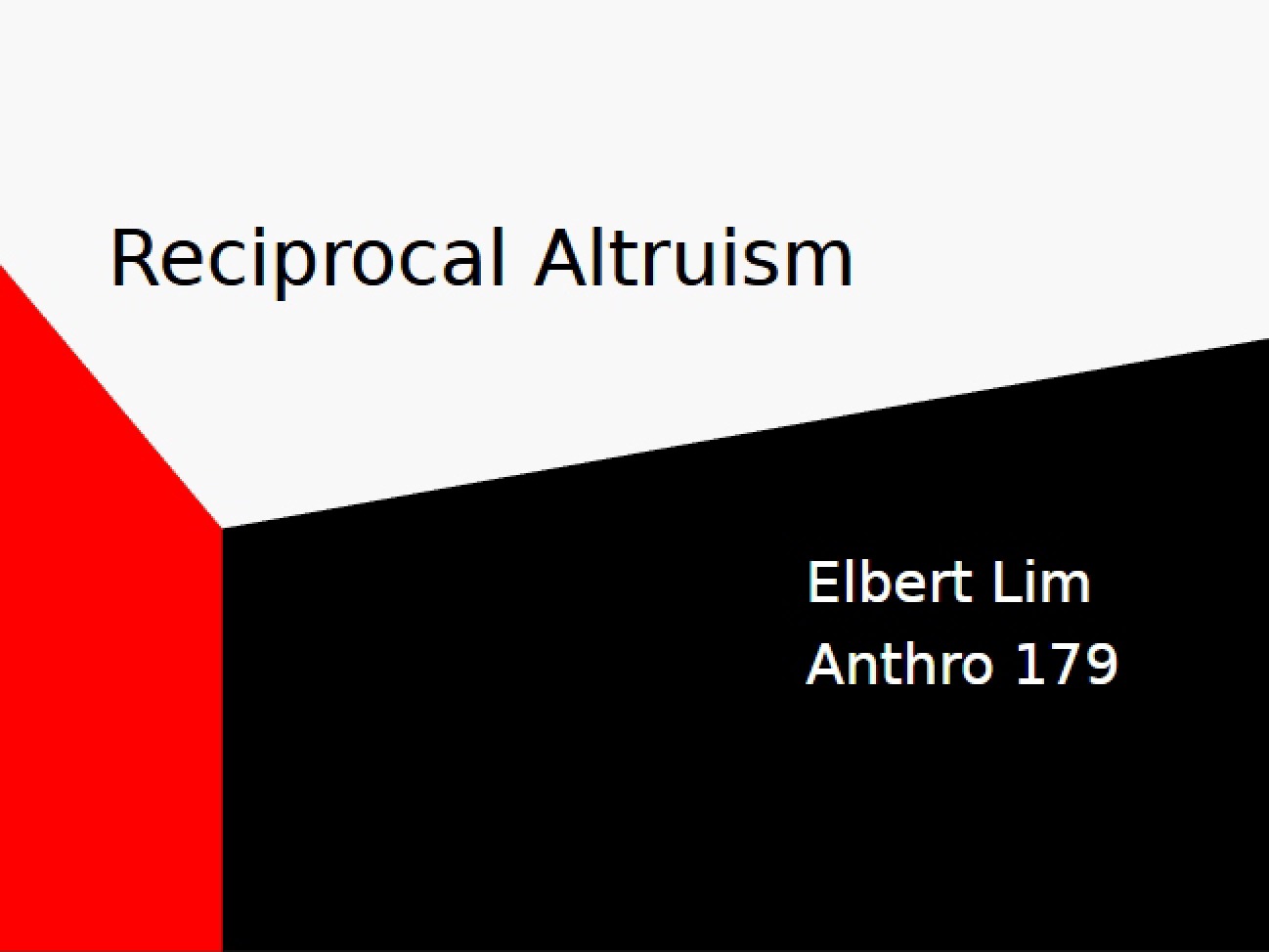 Altruism and Reciprocity