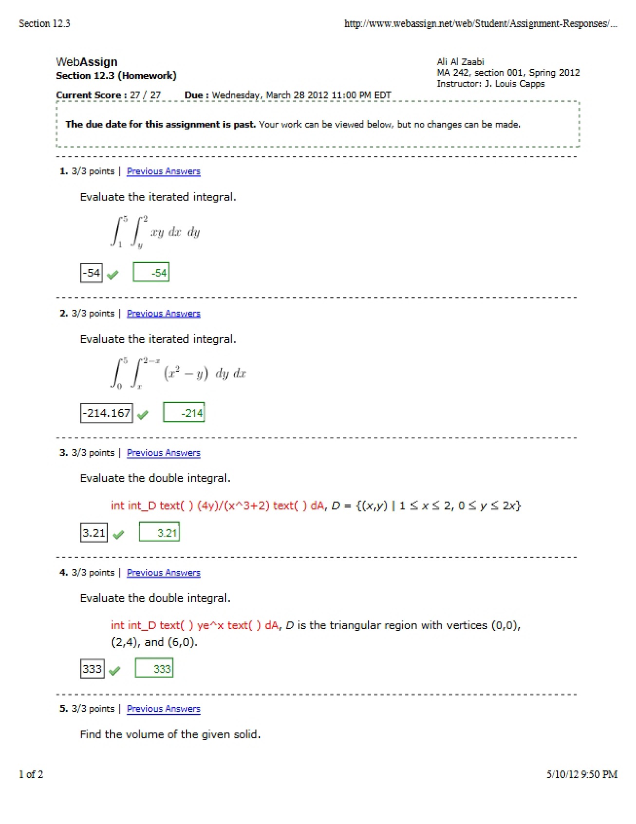 Section 12.3 Notes