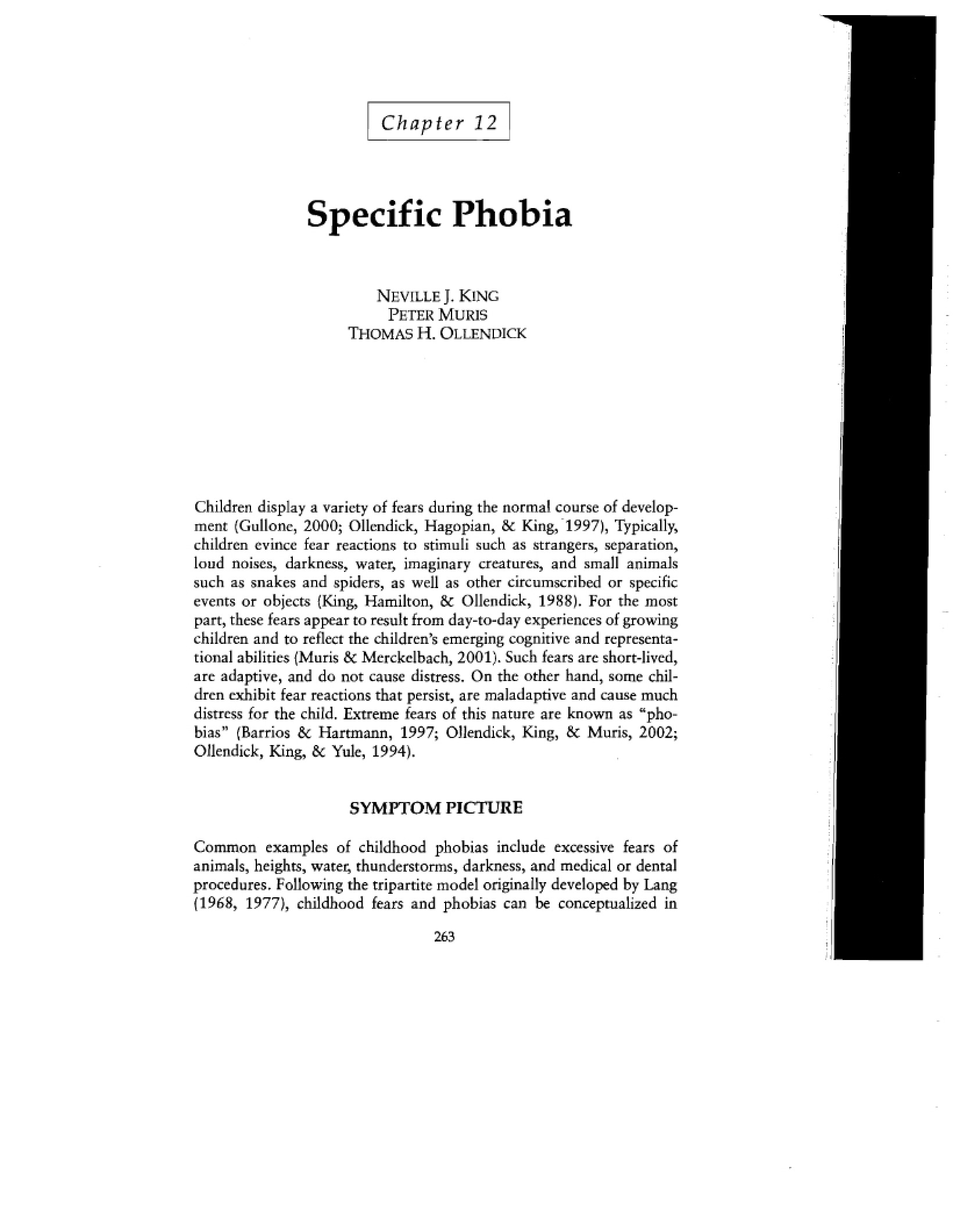 Phobias (Specific)