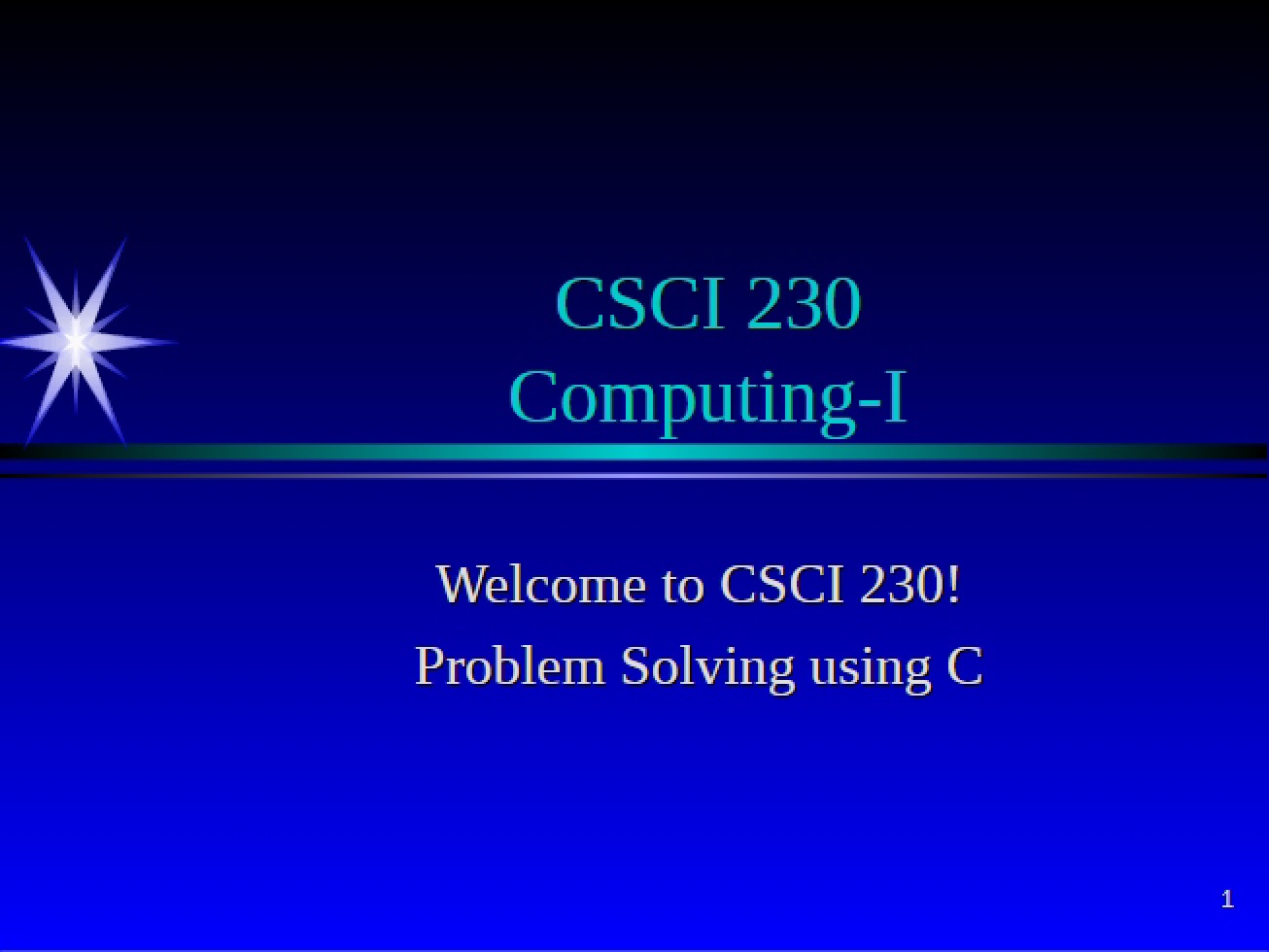 Solving Problems with C