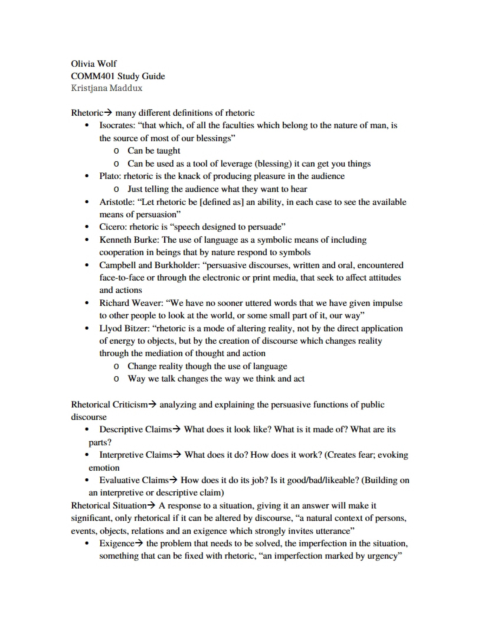 Discourse Study Guide