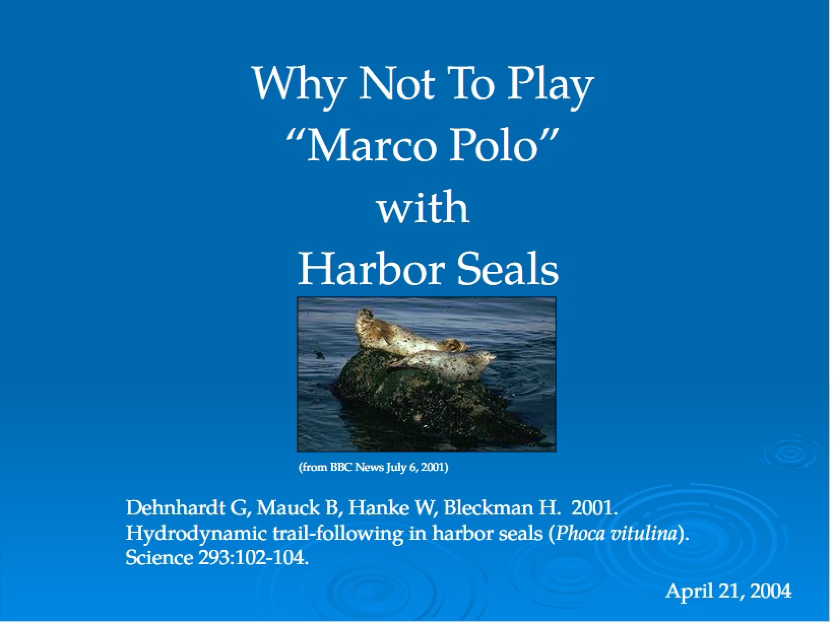 Physiology of Marine Animals Lecture Notes