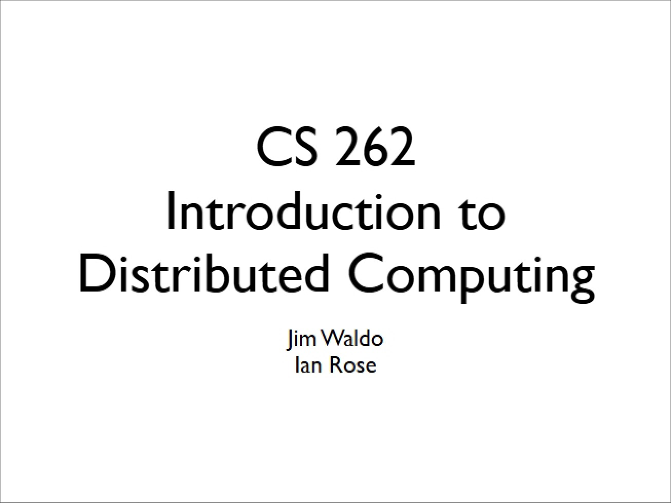 Introduction to the Field of Distributed Computing