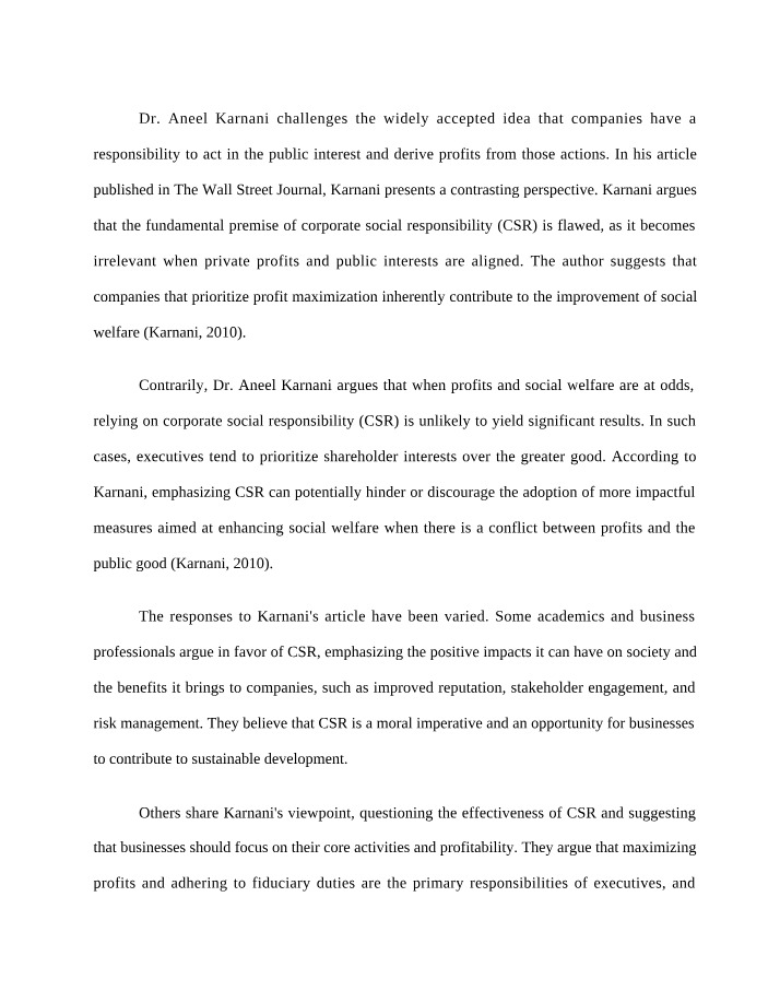 Business Sustainability, Corporate Governance, and Organizations - Activity 1