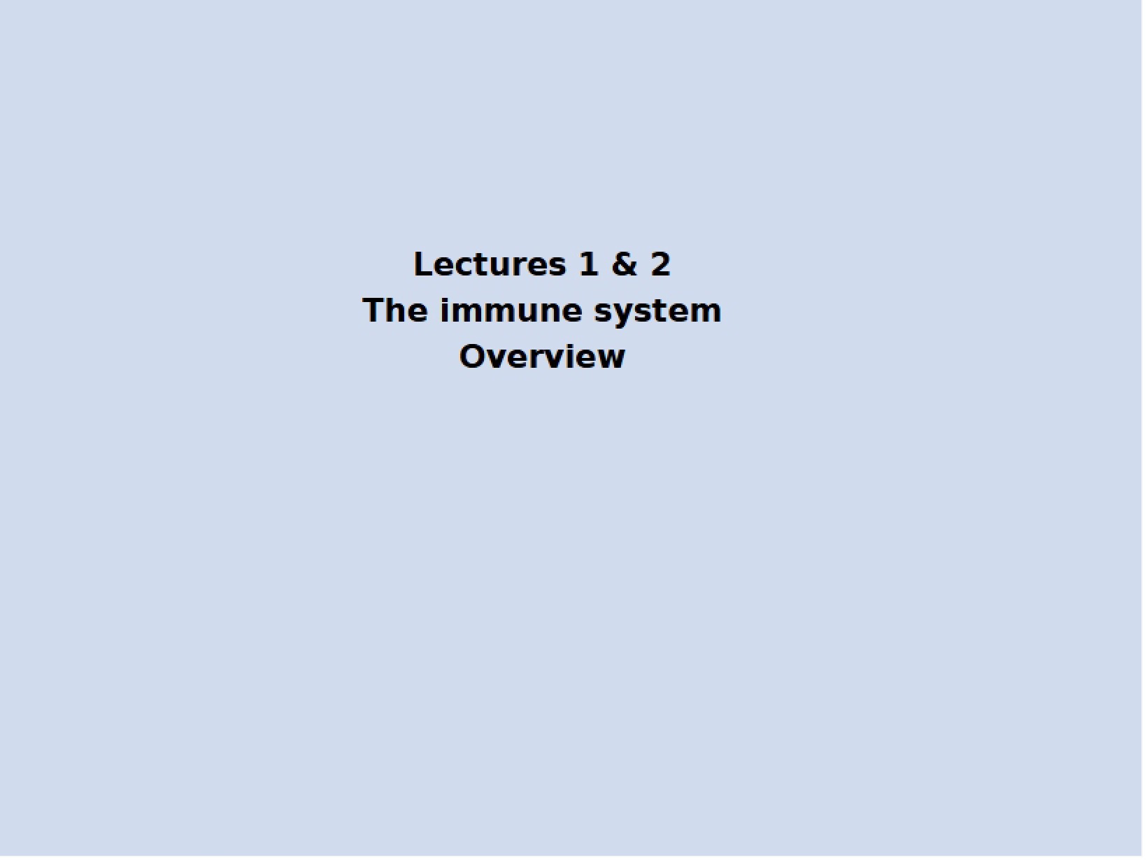 Immune System Overview