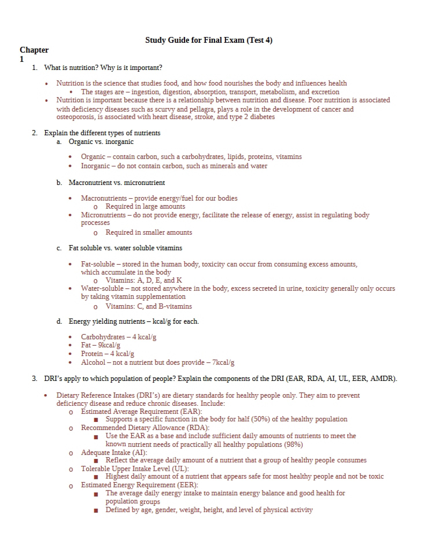 Final Assessment Preparation Pack