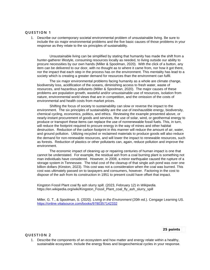 Living in the Environment - 20th Edition Notes
