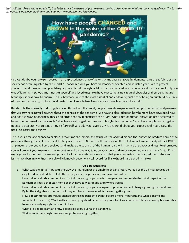 Innovation and Impact of the COVID-19 Pandemic