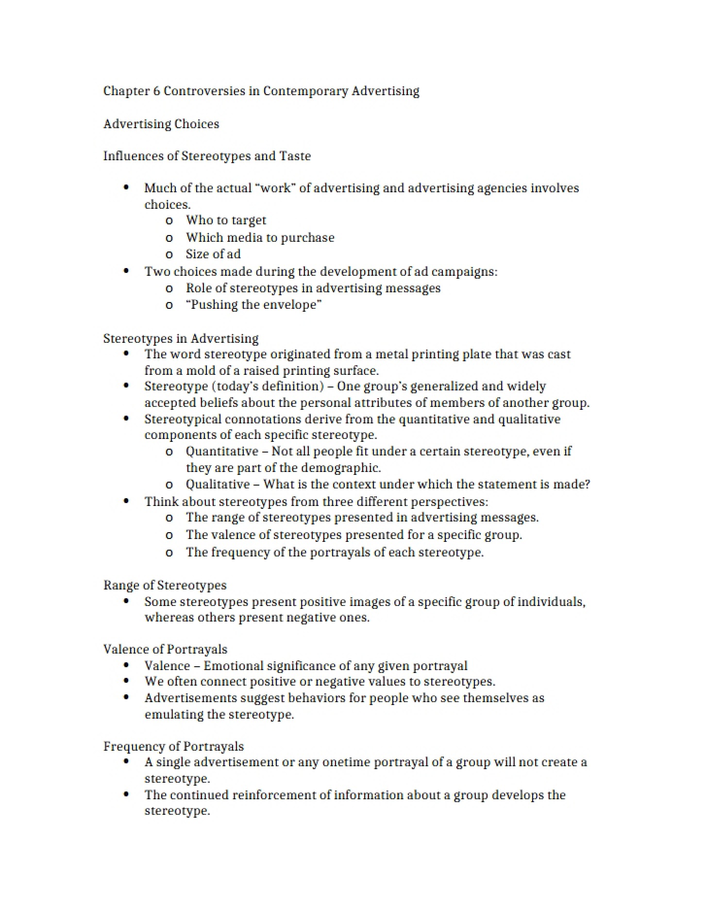 Controversies Chapter 6