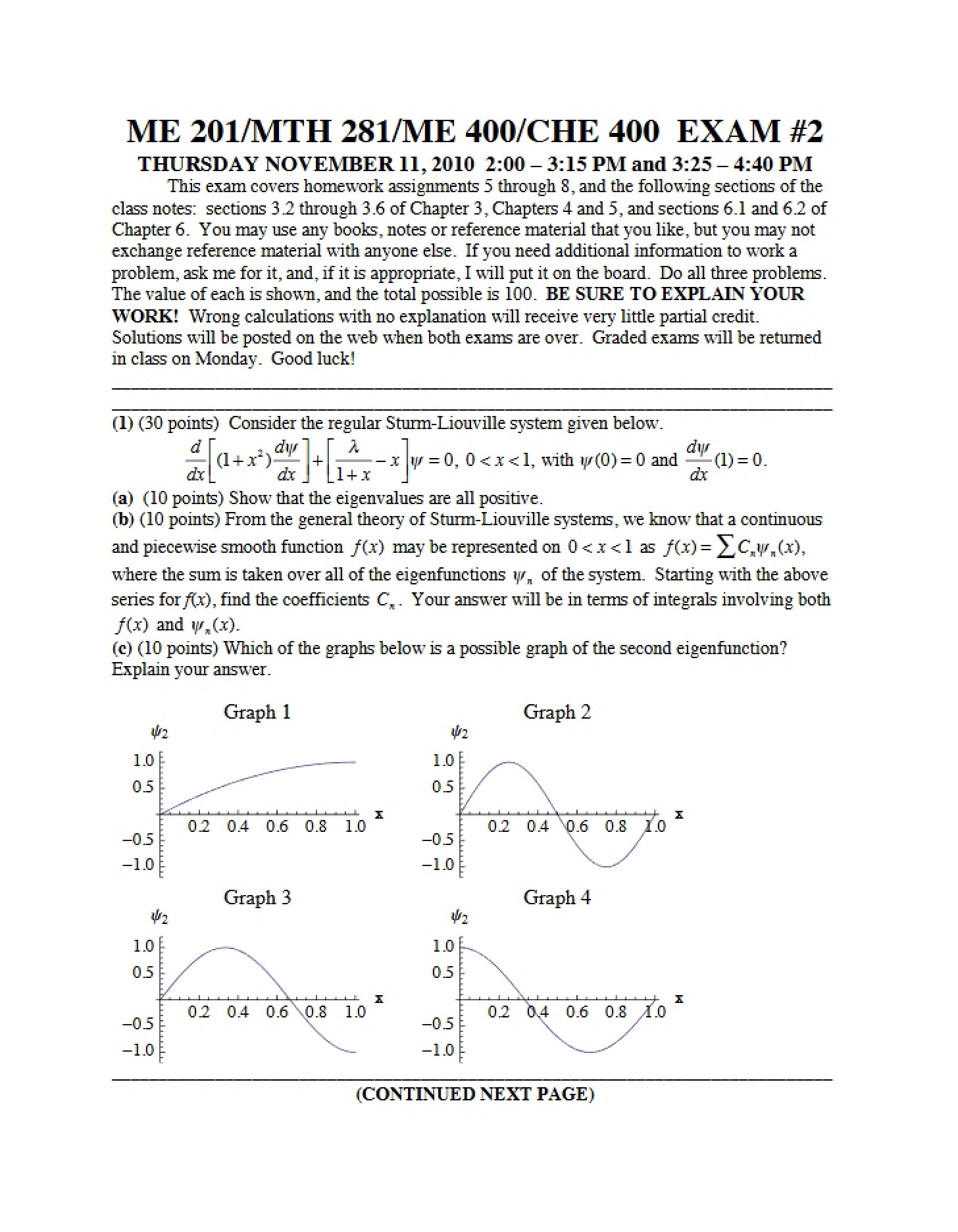 Exam 2 (ME 201)
