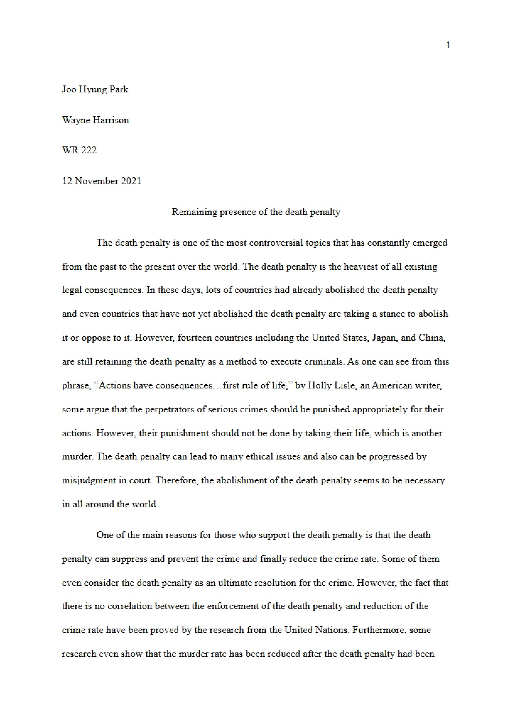 Final Evaluation Essay