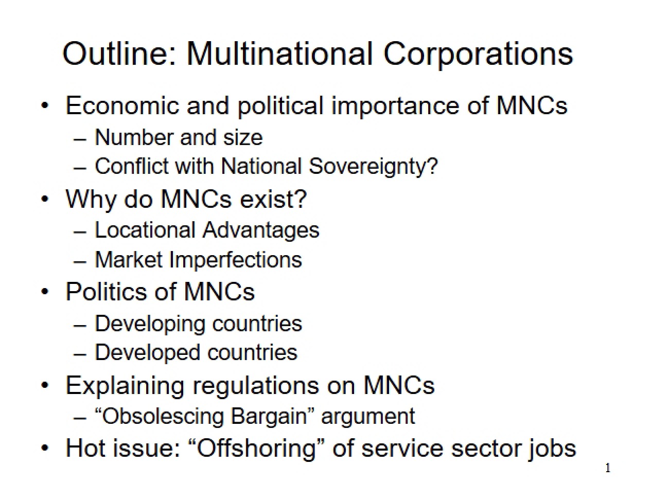 Corporate Multinationals in Global Economy
