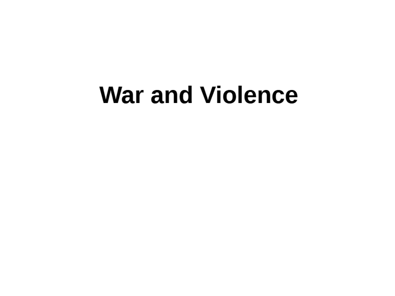 Violence and War Concepts