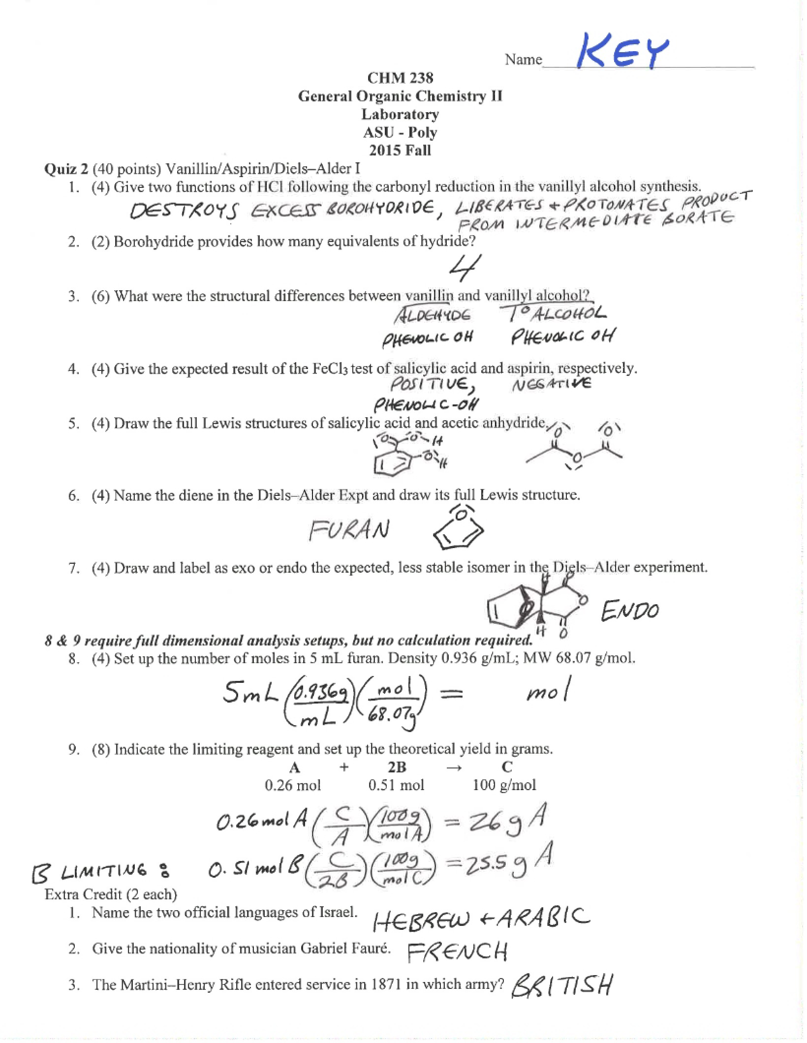 Second Lab Quiz