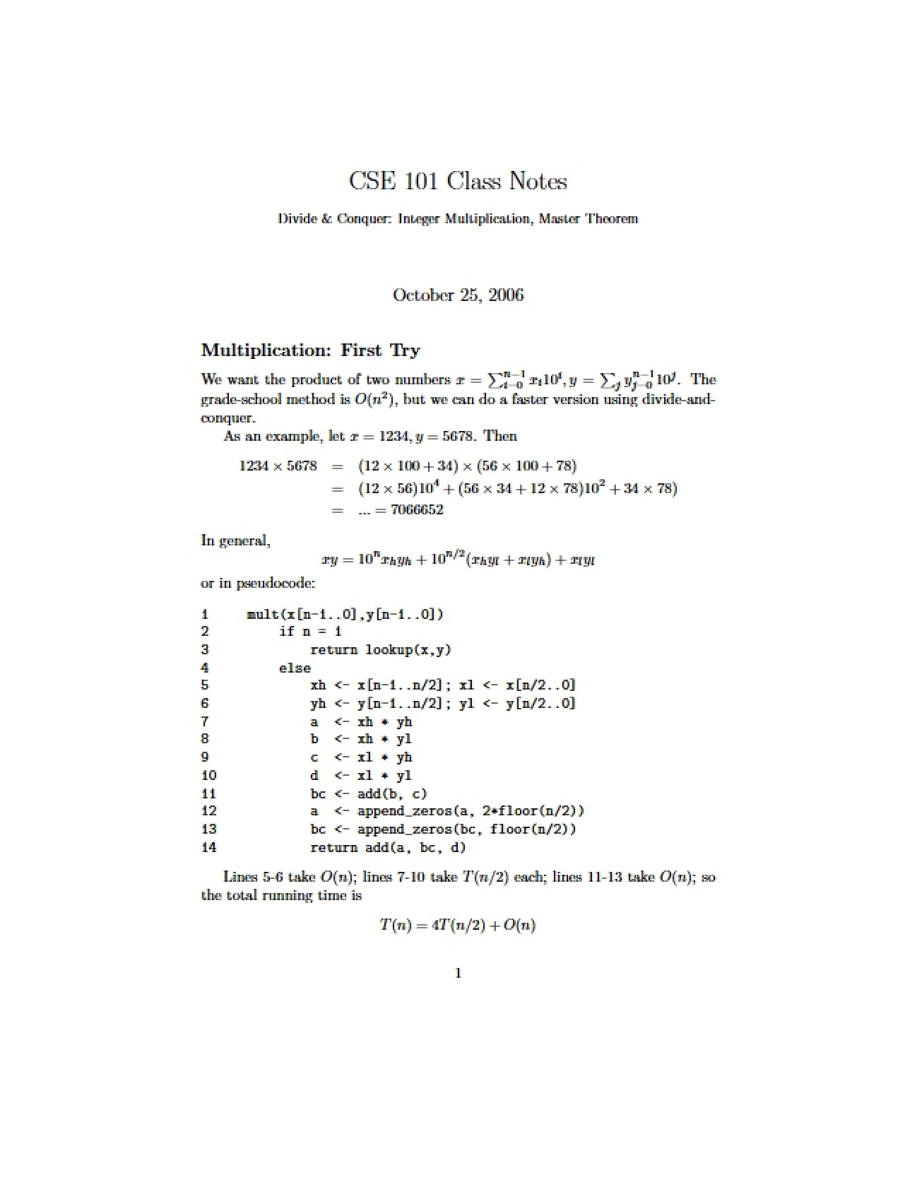 Algorithm Design and Analysis Summary