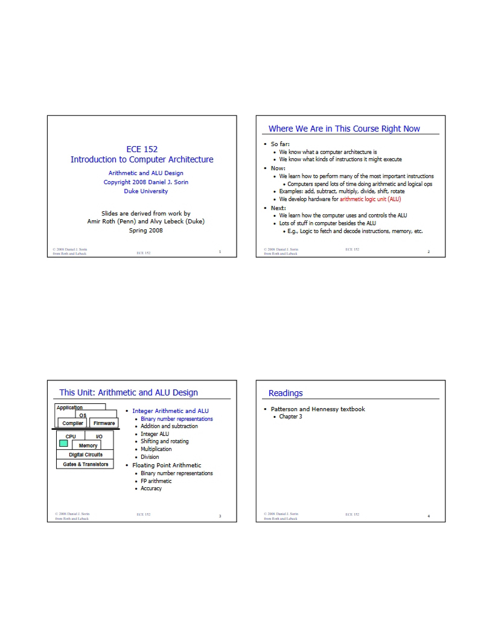 Computer Architecture Lecture - 10 Pages