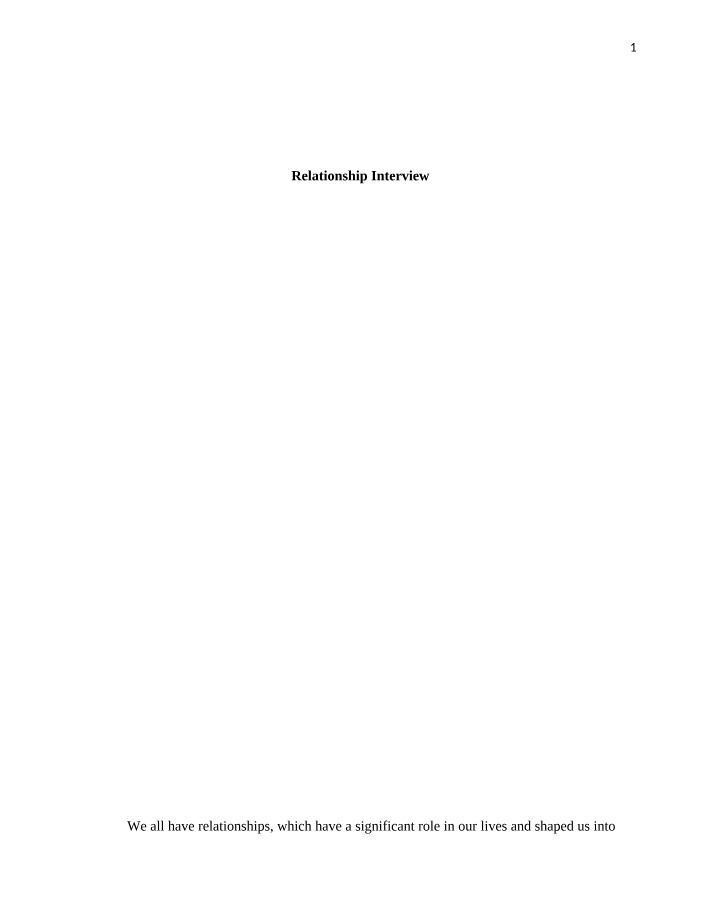Edited Relationship Interview