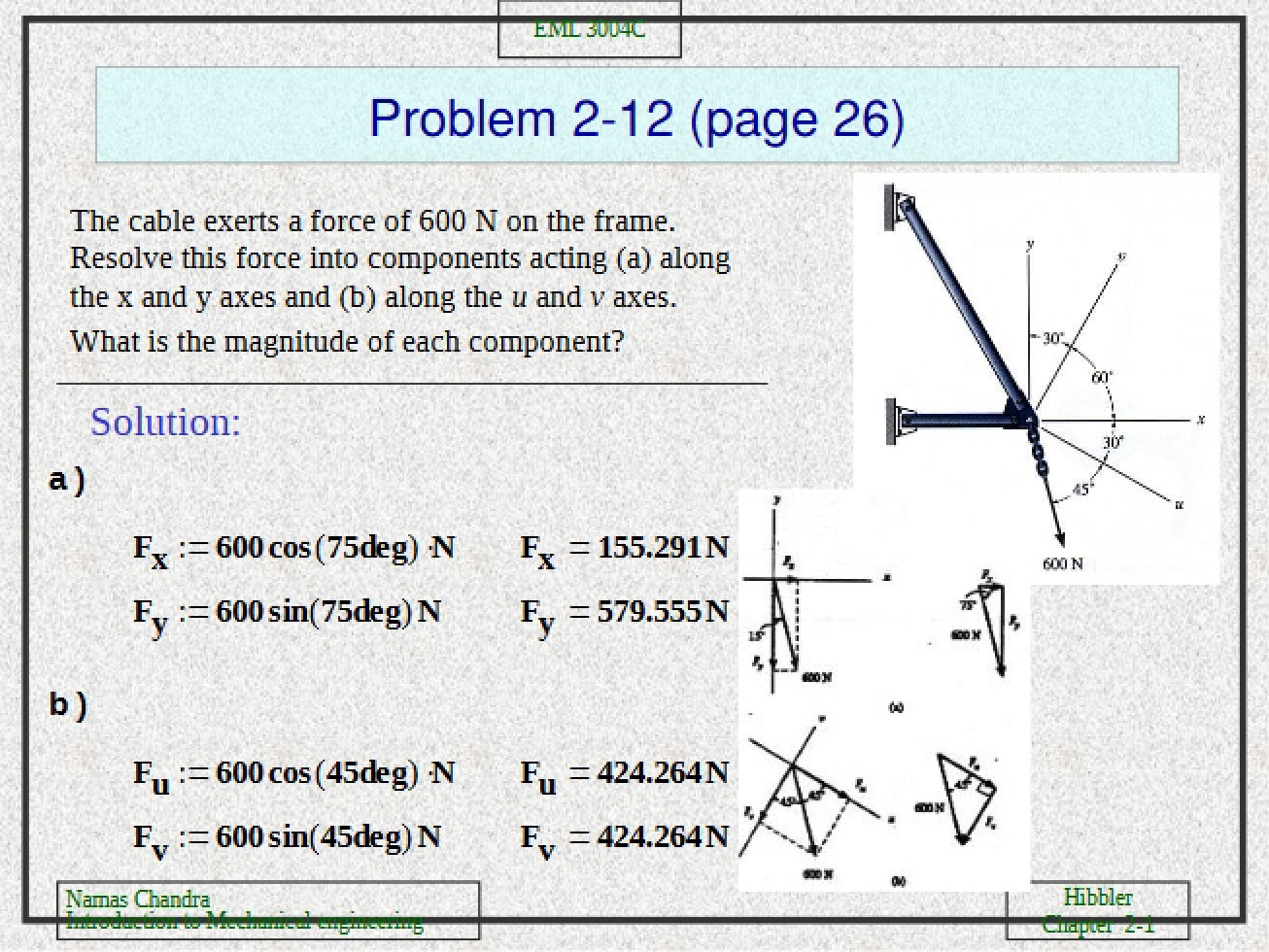 Chapter Two Review Problems for Mechanical Engineering
