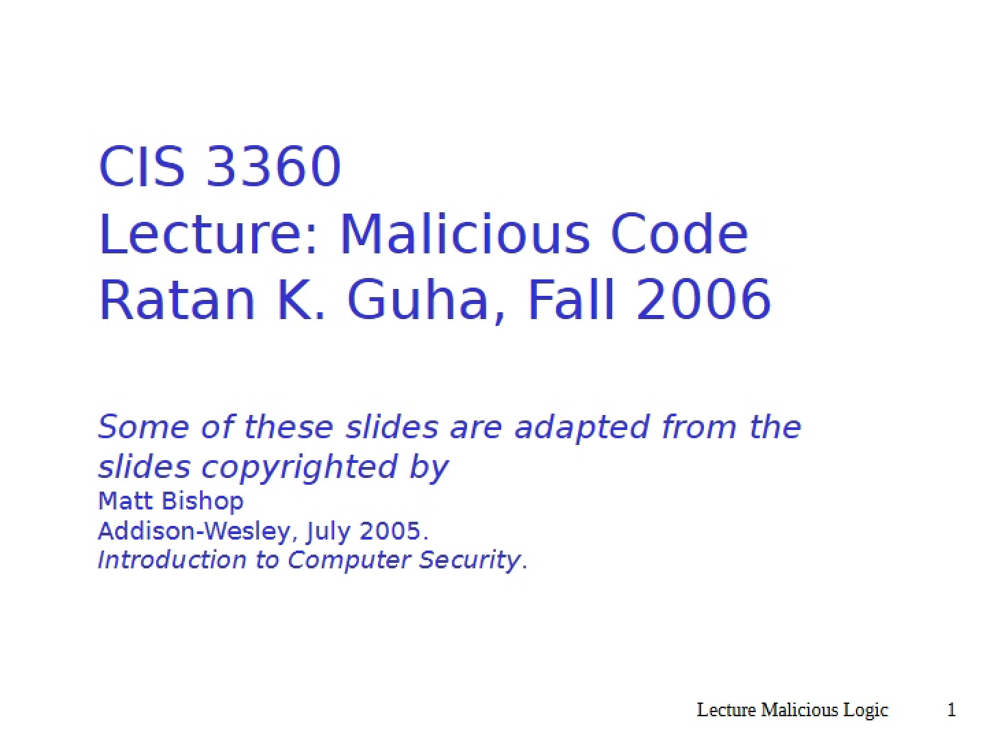 Code with Malicious Intent