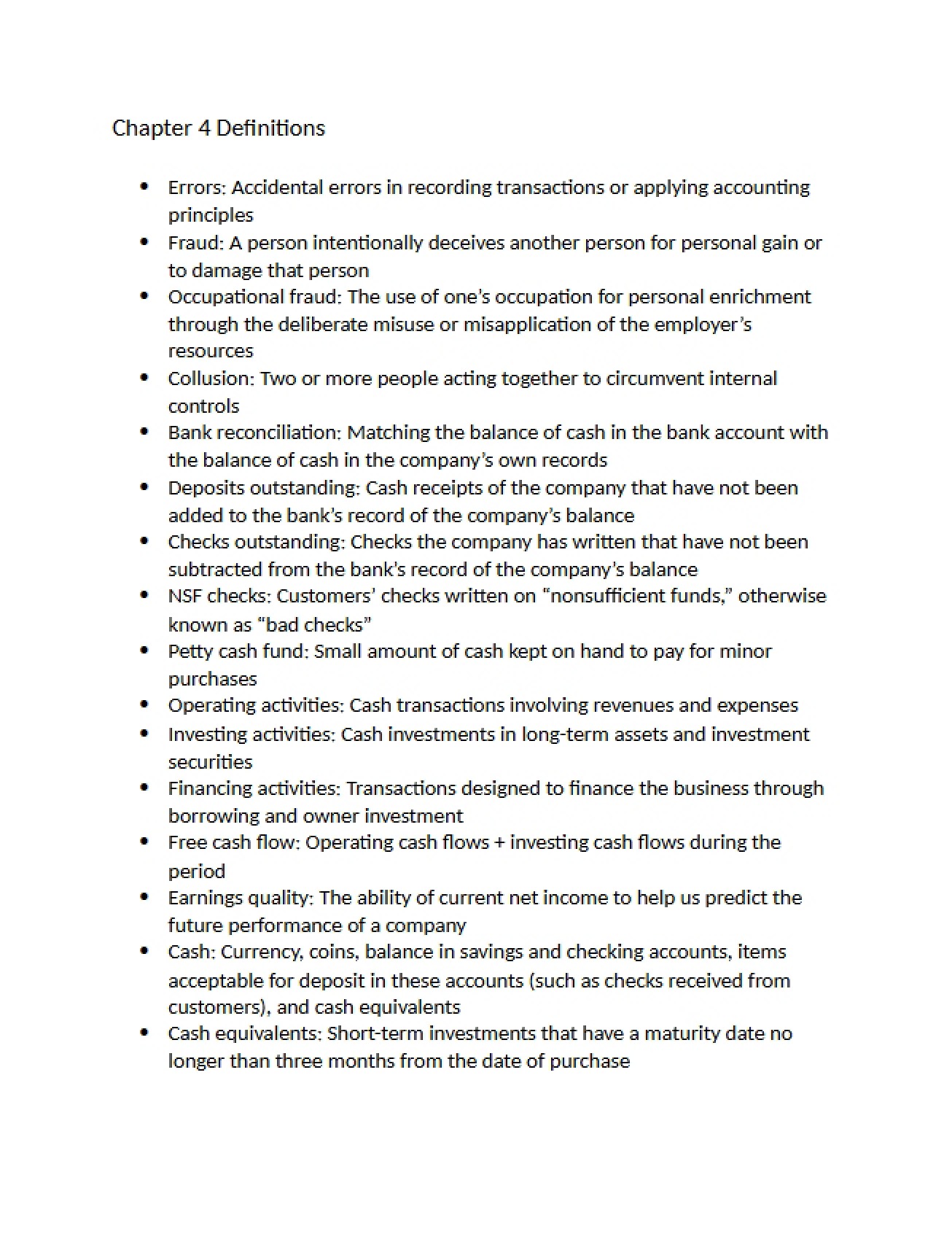 Financial Accounting Chapter Four Part I