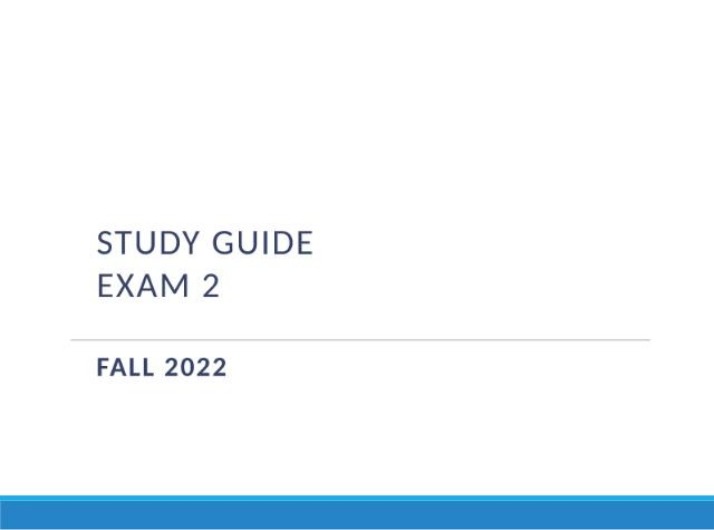 Fall 2022 Exam 2 Study Guide - Coverage, Duration, and Grading