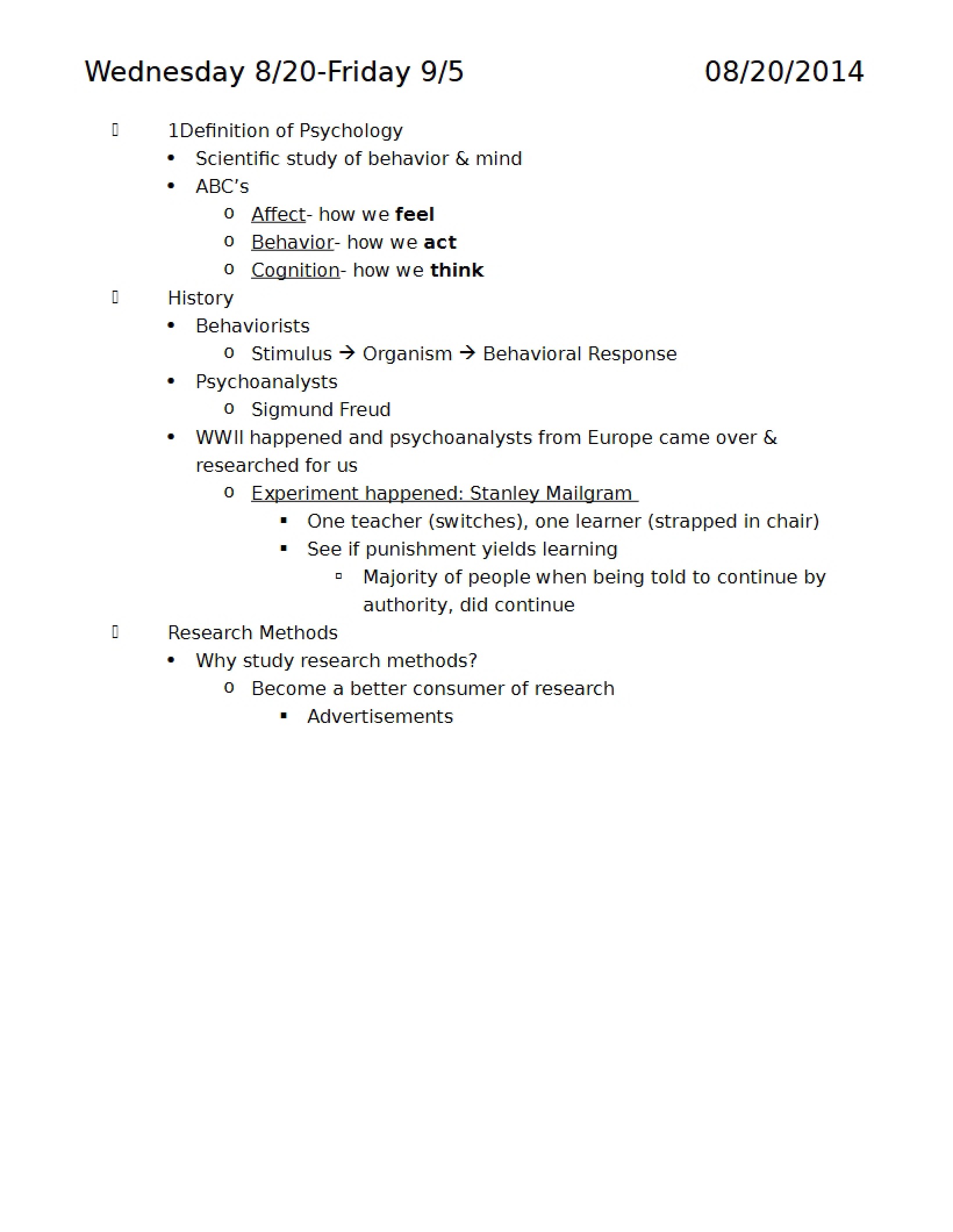 Notes for PSY 223