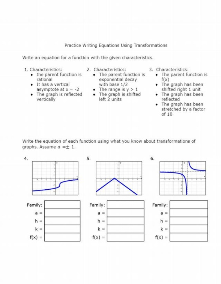 Practice for Writing Equations