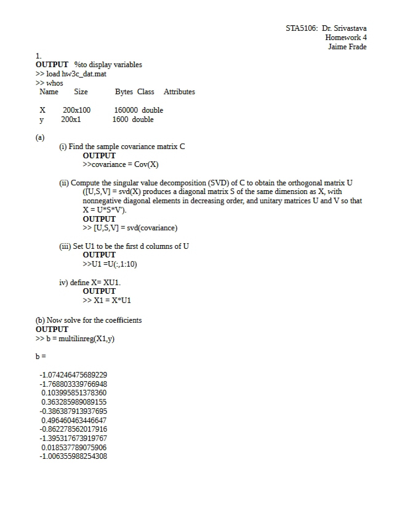 Assignment Four - Computational Methods