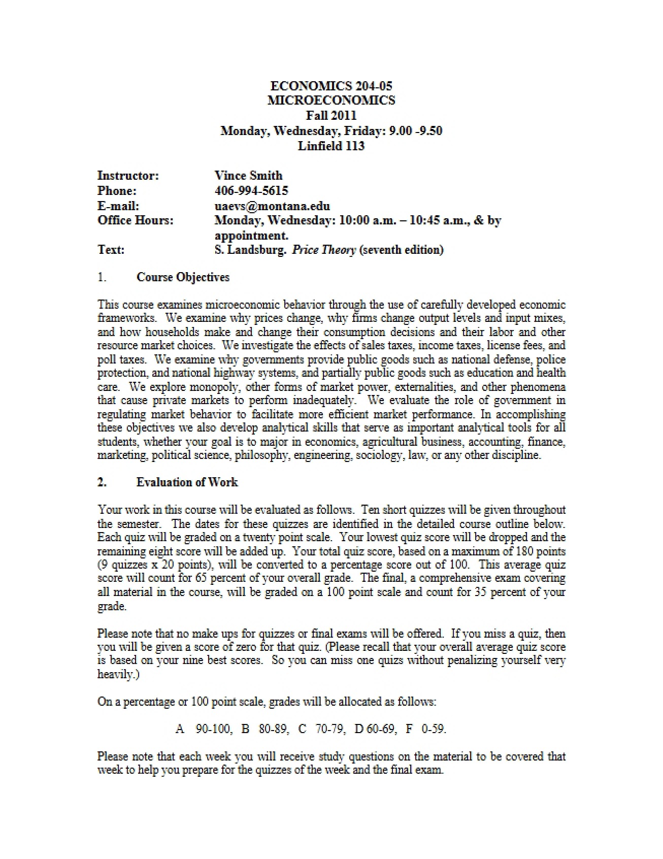 Course Syllabus