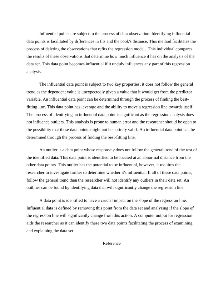 Influential and Outlying Data