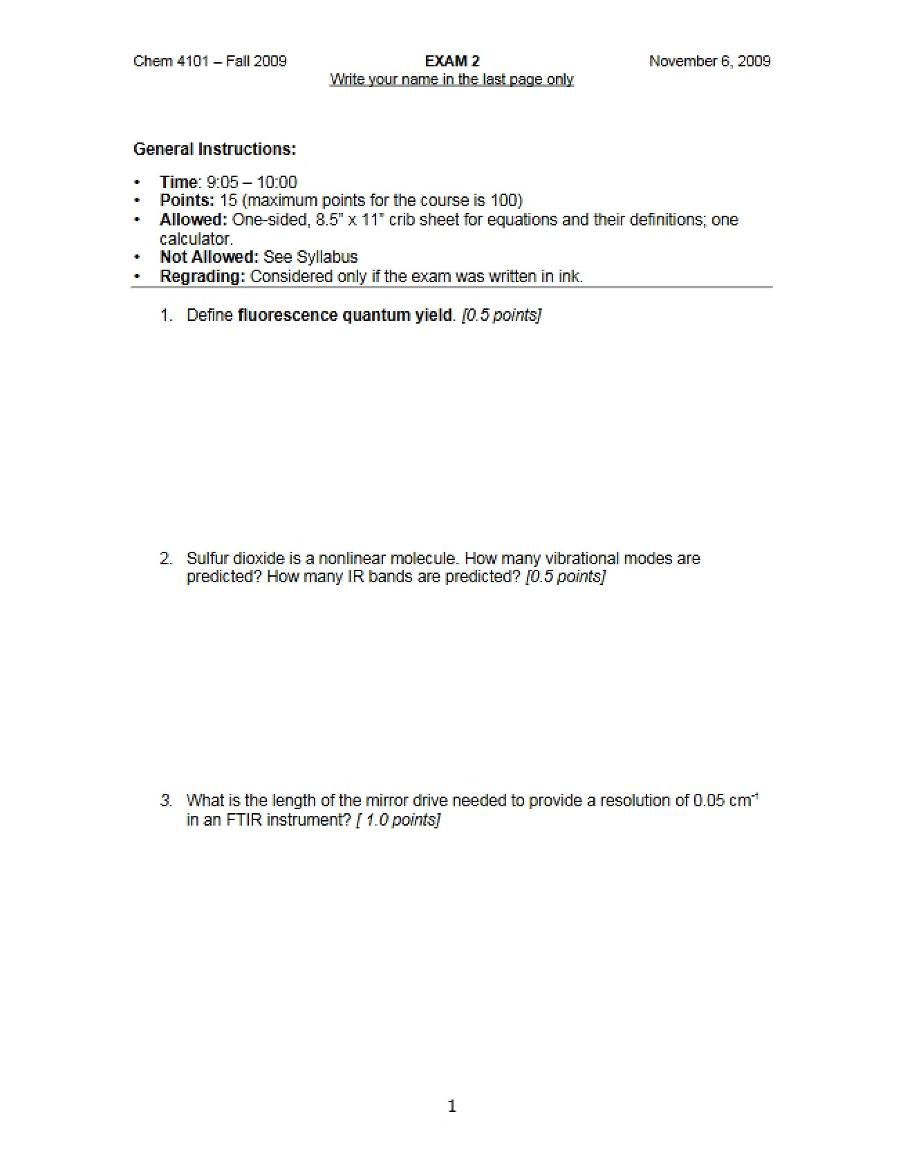 Examination Document