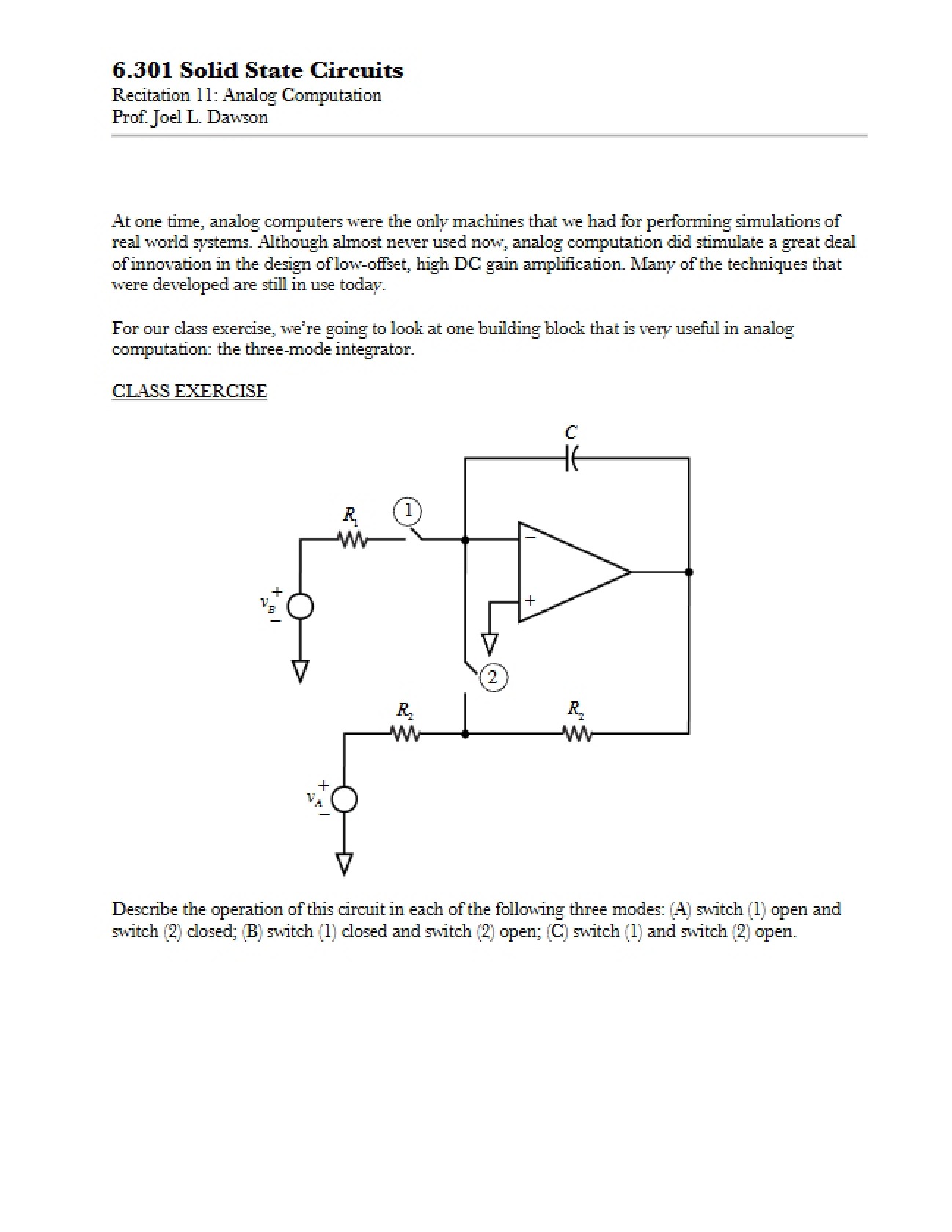Circuits: Solid State