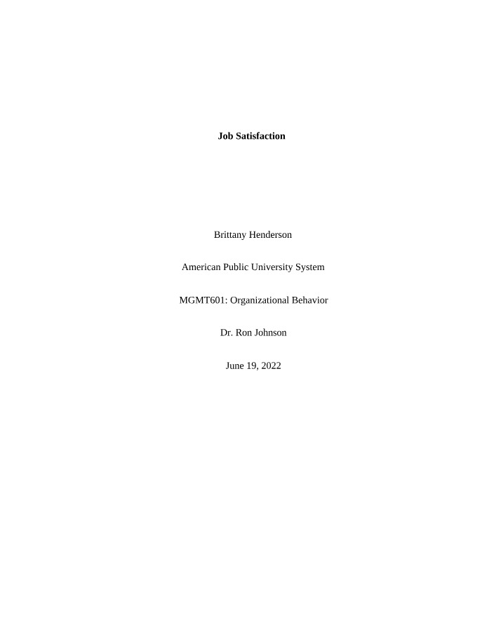 Job Satisfaction and Co-workers' Salaries