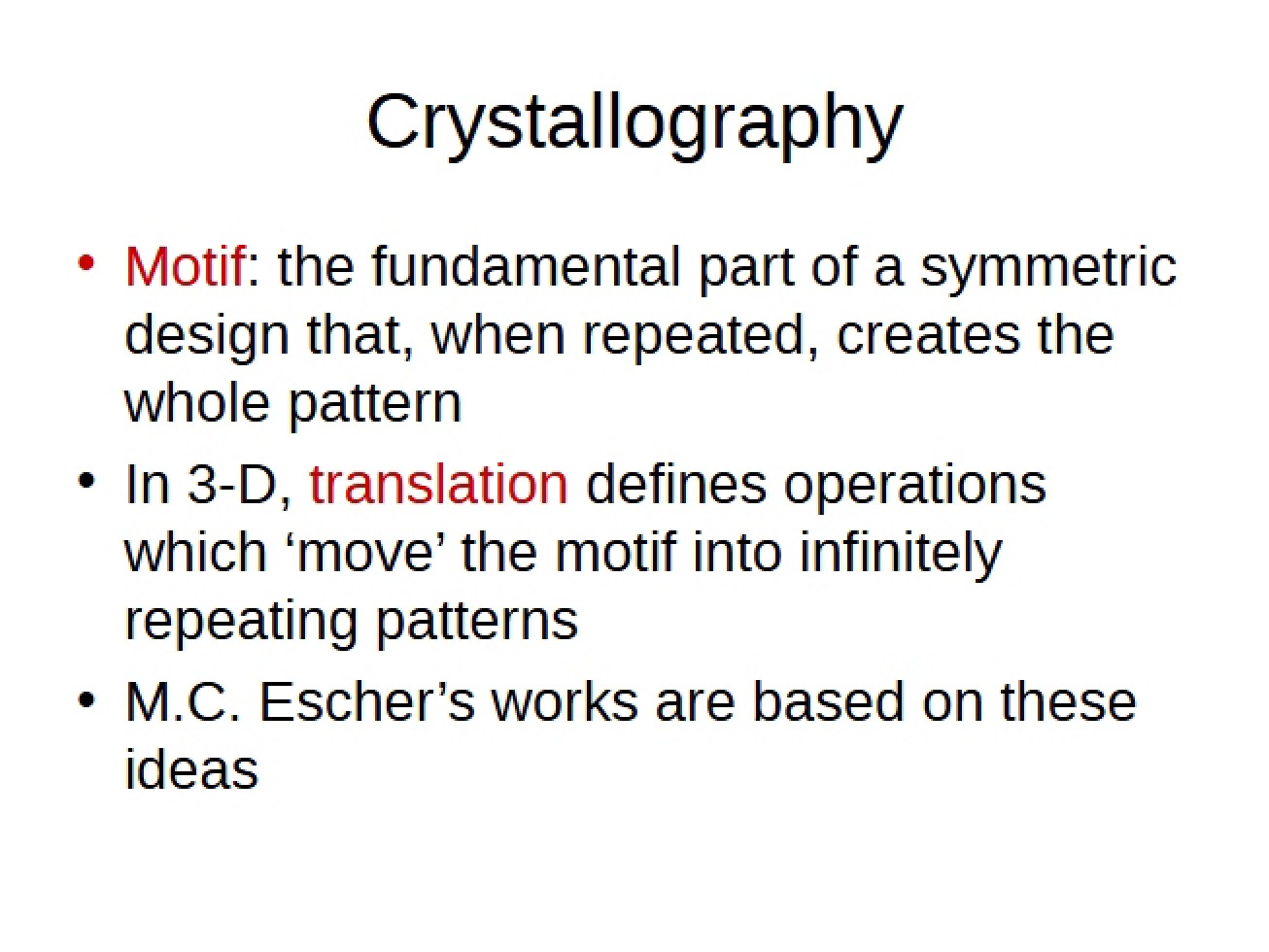 Crystallography Concepts