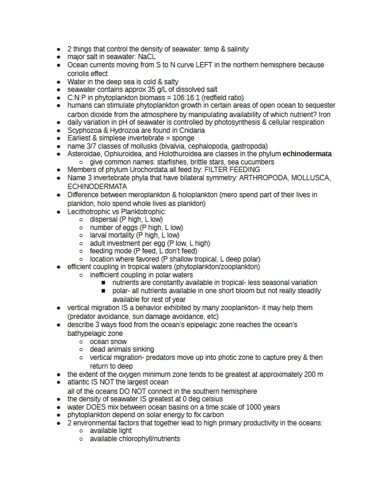 Marine Science Midterm