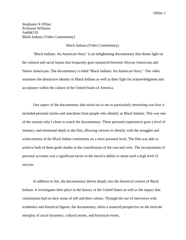 Black Indians - An American Story - Cultural Exploration