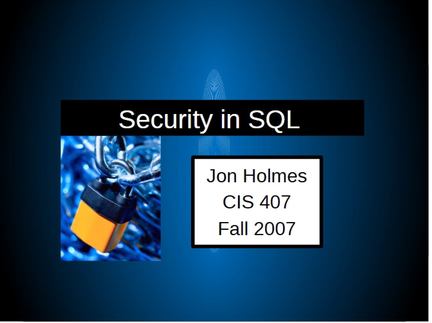 SQL Security