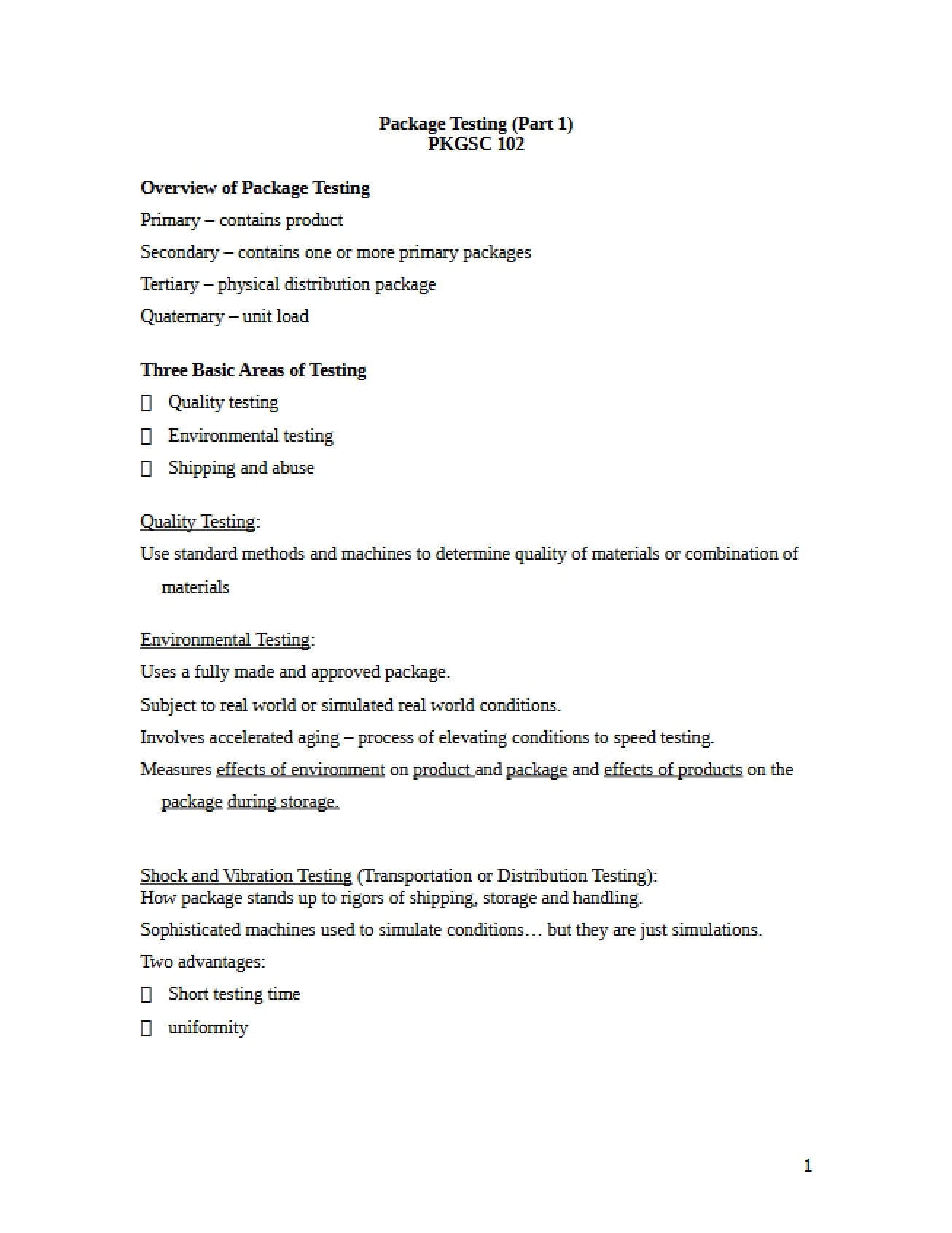 Handout Package Testing Part 1