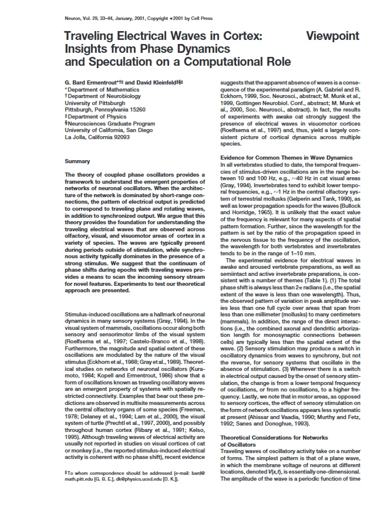 Cortical Traveling Wave Analysis