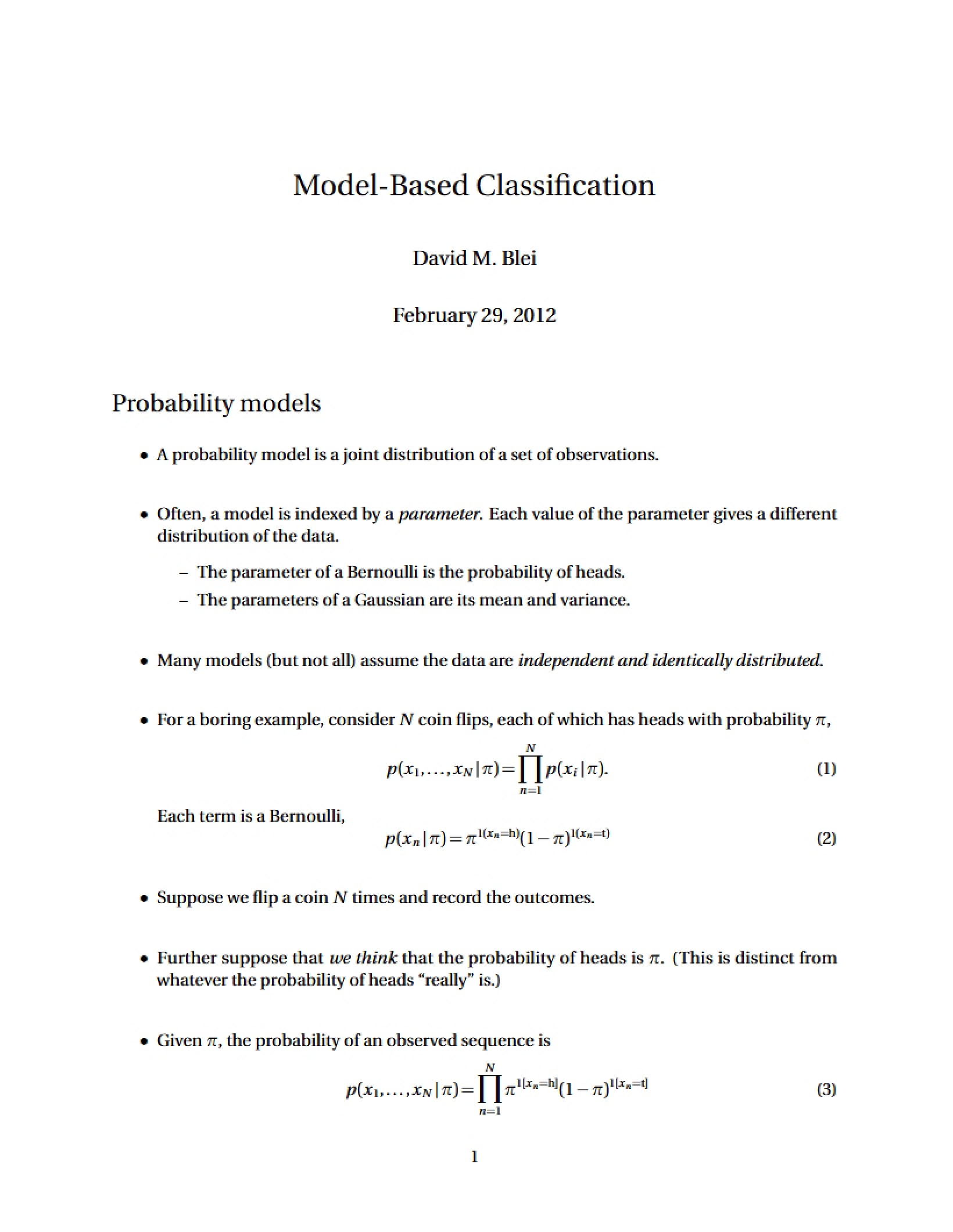 Classification via Models