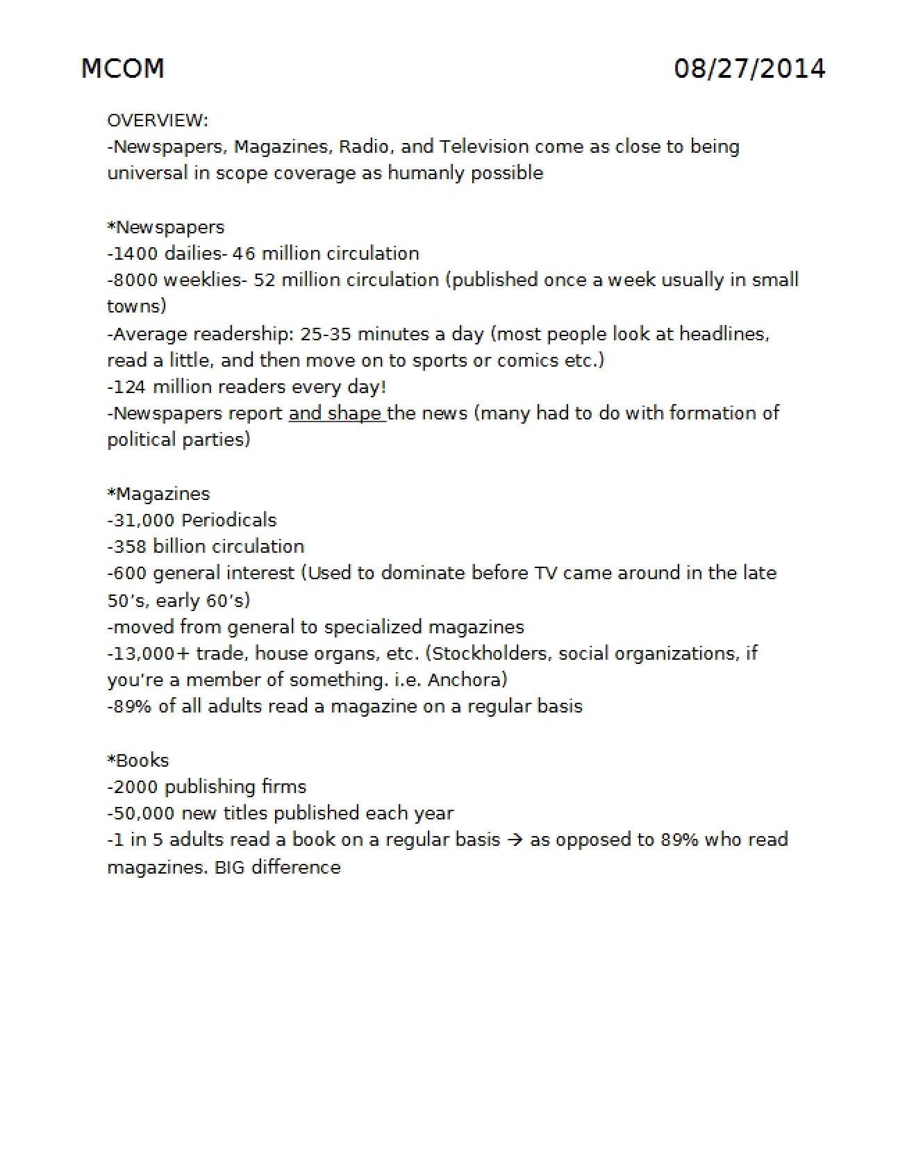 Notes