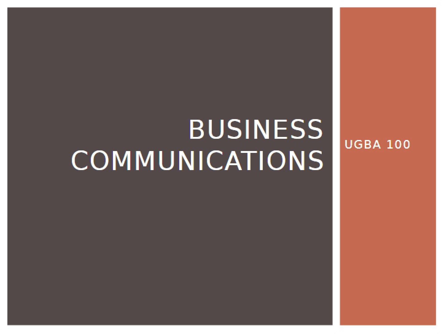 Strategic Comm Planning (Spring 2014)