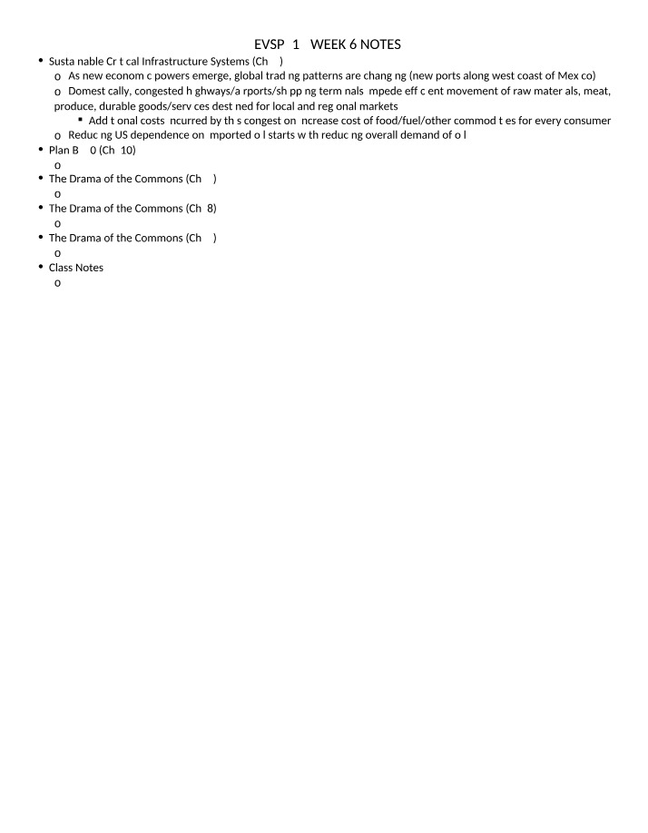 EVSP 312 - Notes for Week 6